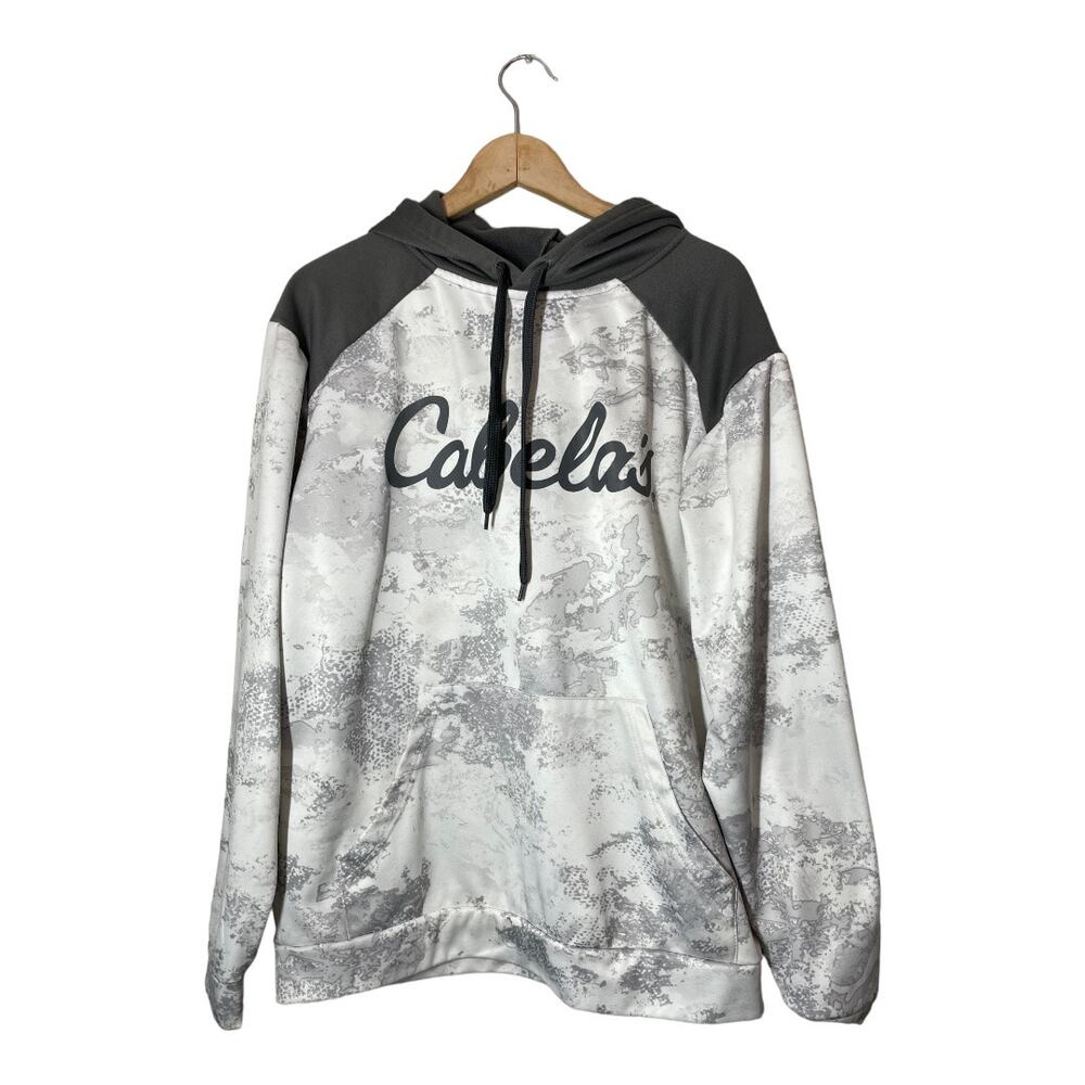 Cabela's Mens Sweatshirt Hoodie Gray Medium
